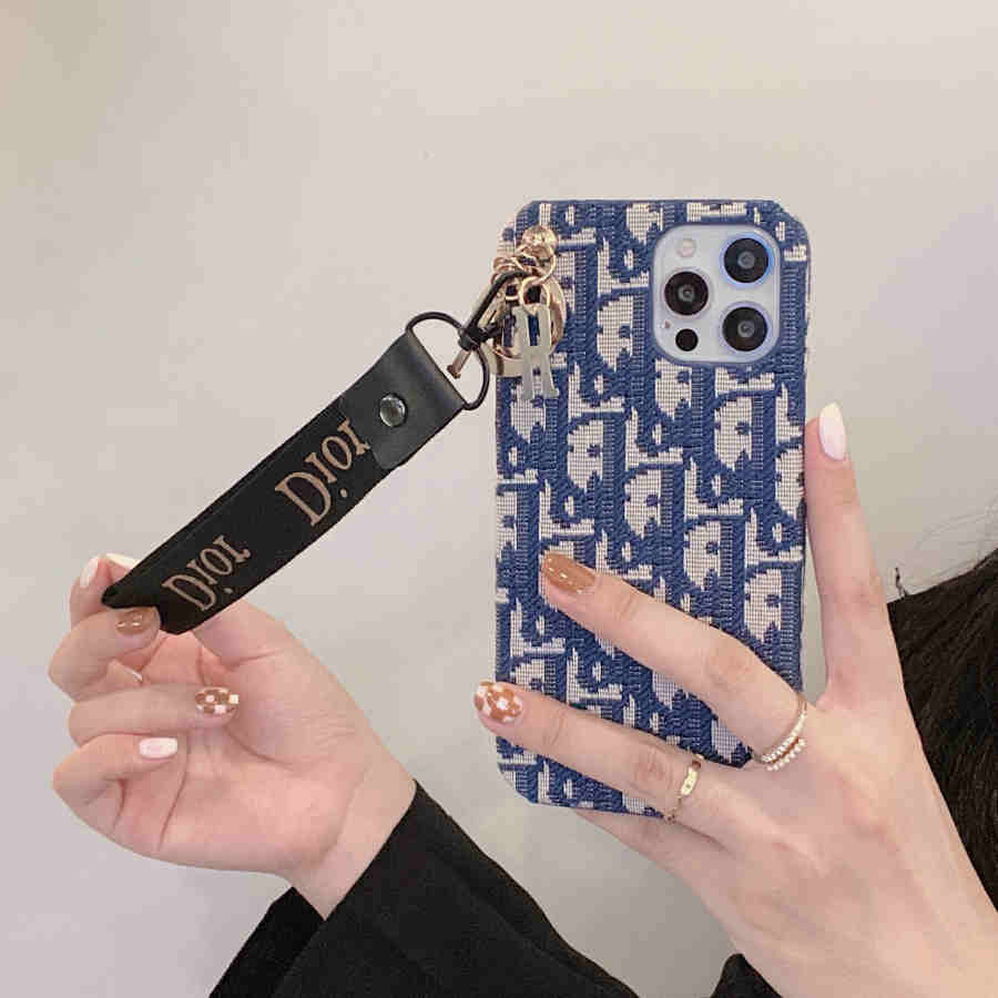 Luxury Monogram Charm Strap iPhone Case