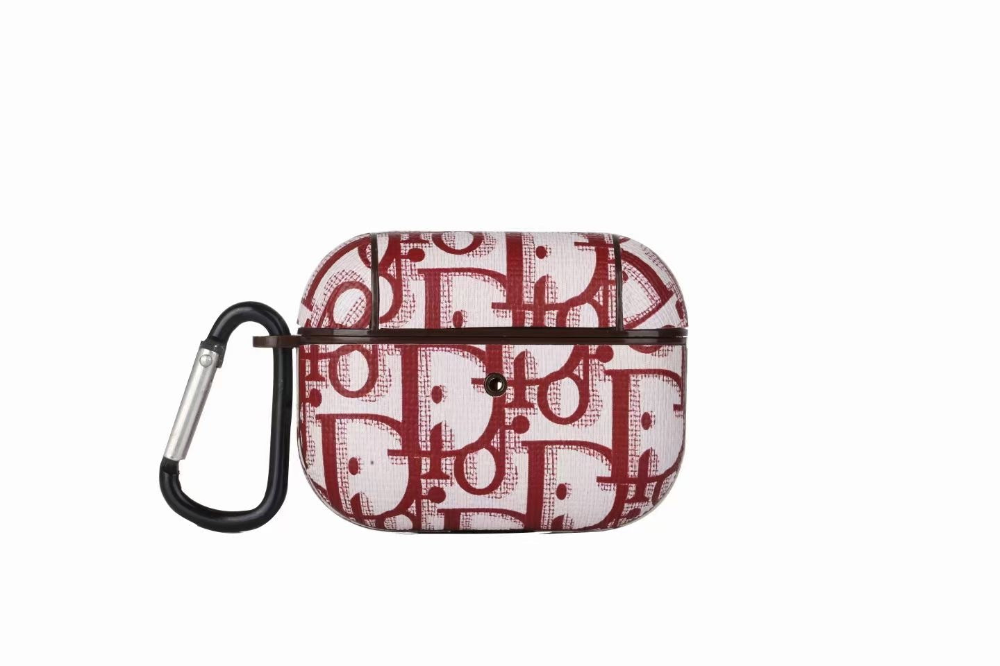 Designer-Style Monogram AirPods Case with Hook