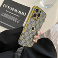 High Quality Electroplated Frame Ophidia Leather iPhone Case