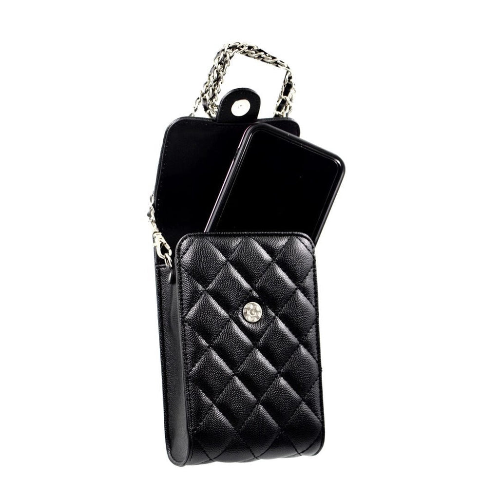 Luxury Quilted Crossbody Card Holder Phone Bag