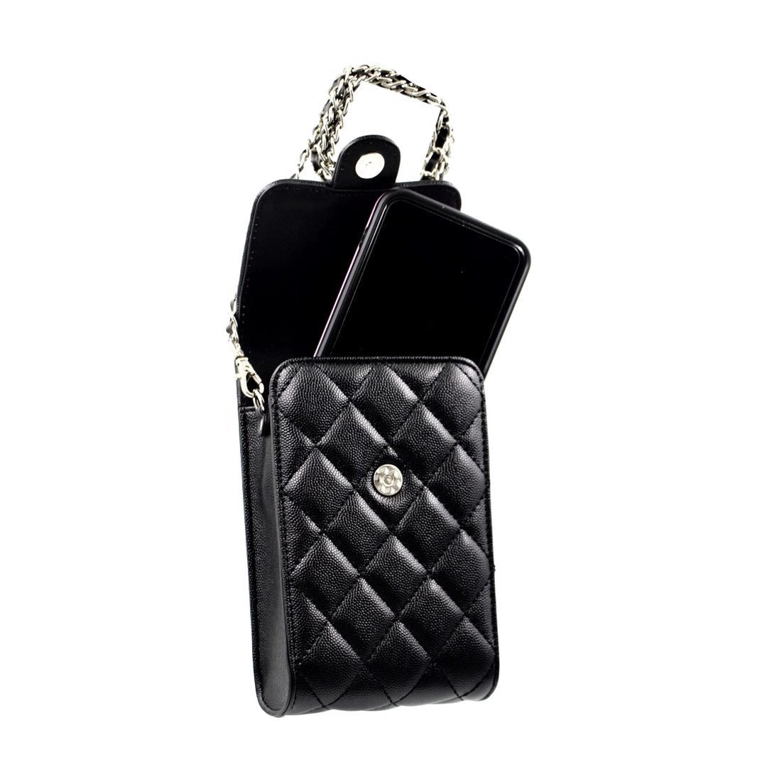 Luxury Quilted Crossbody Card Holder Phone Bag