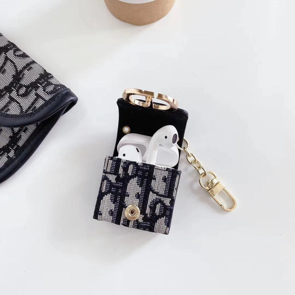 Vintage Monogram Mini Pouch with Gold Clip