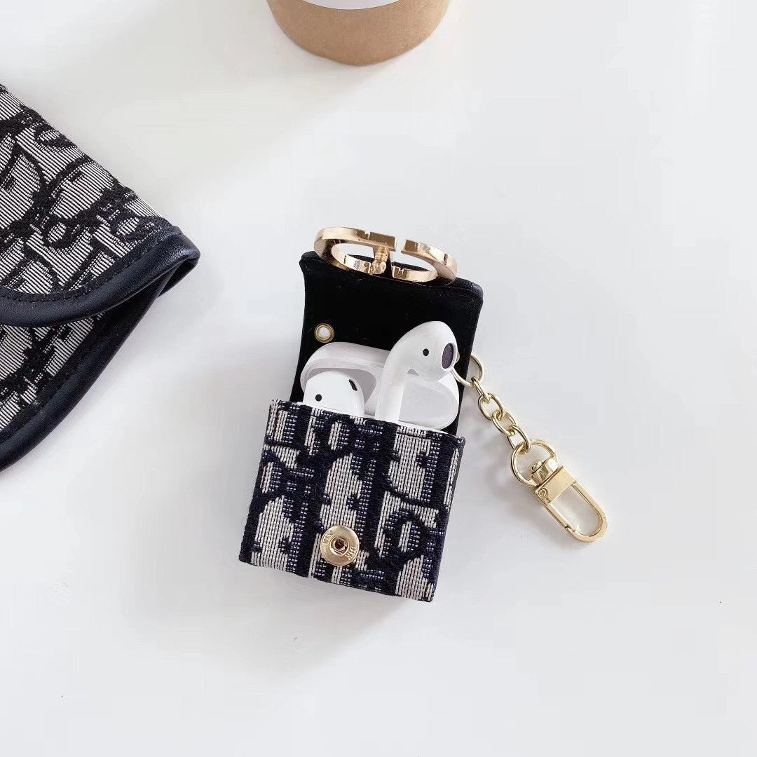Vintage Monogram Mini Pouch with Gold Clip