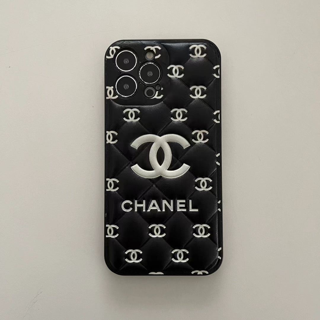 Luxury Embossed Quilted Monogram iPhone Case