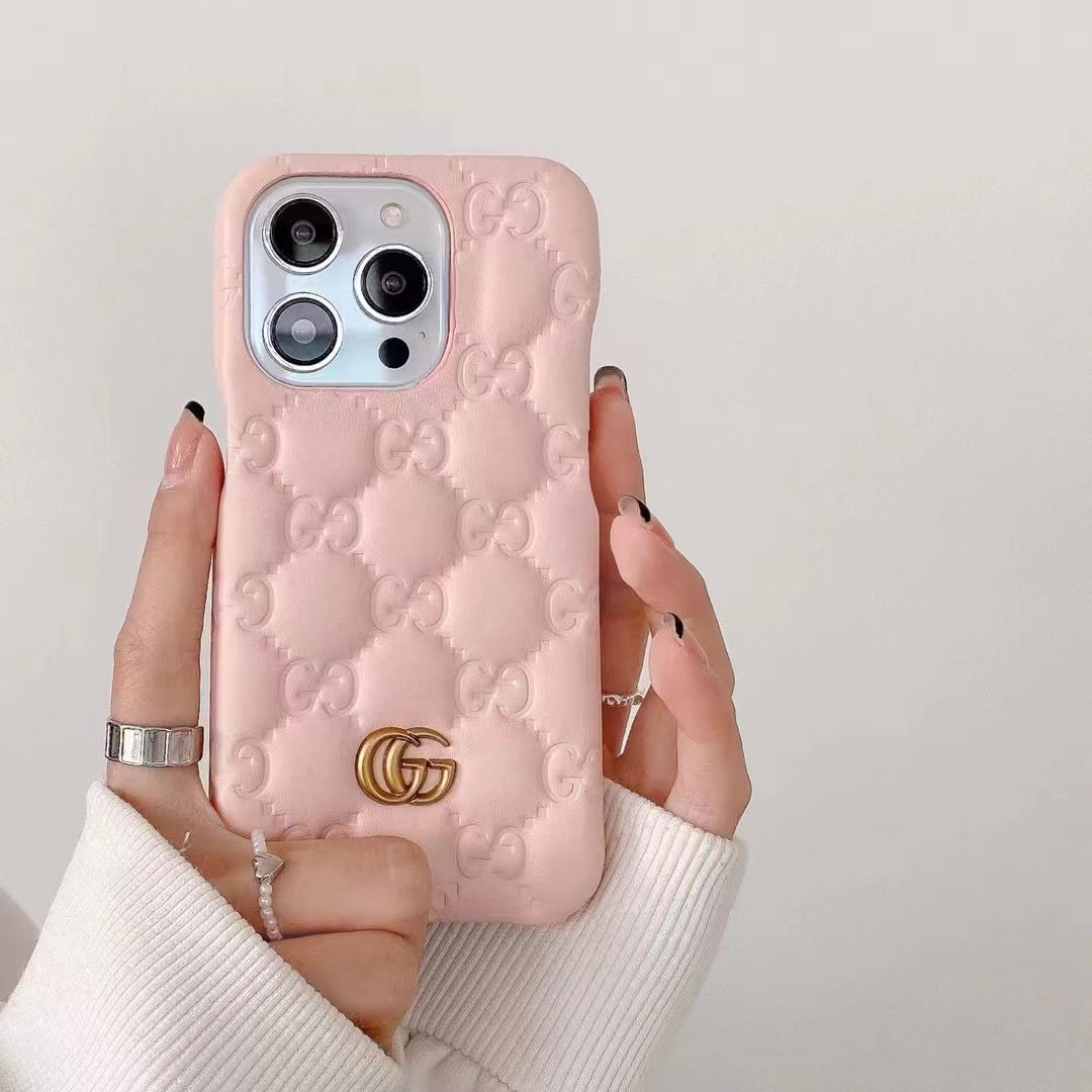 Luxury Embossed Puffer iPhone Case