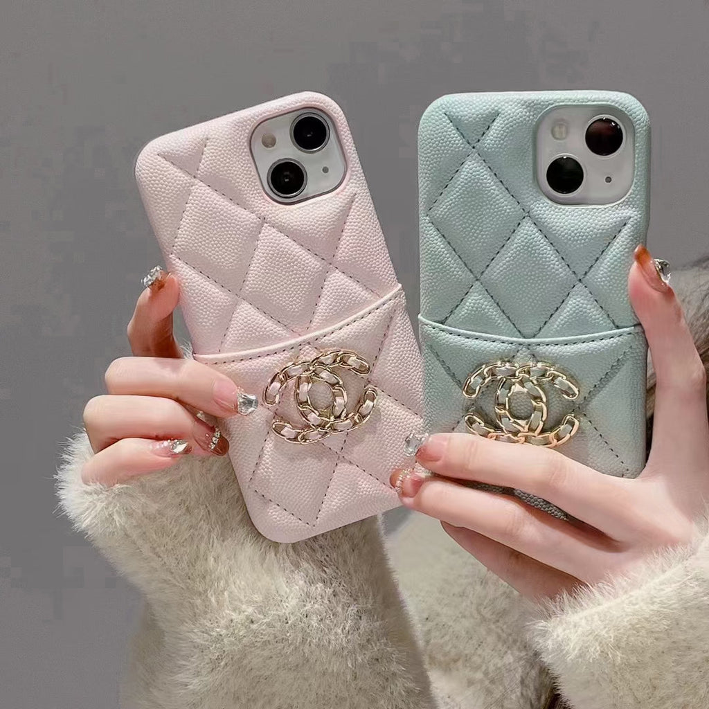 Luxury Quilted Pocket iPhone Case