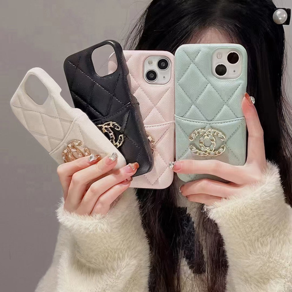 Luxury Quilted Pocket iPhone Case