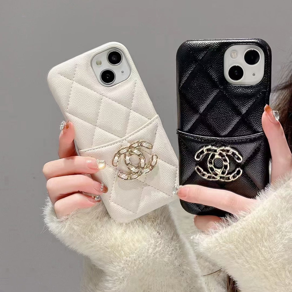 Luxury Quilted Pocket iPhone Case