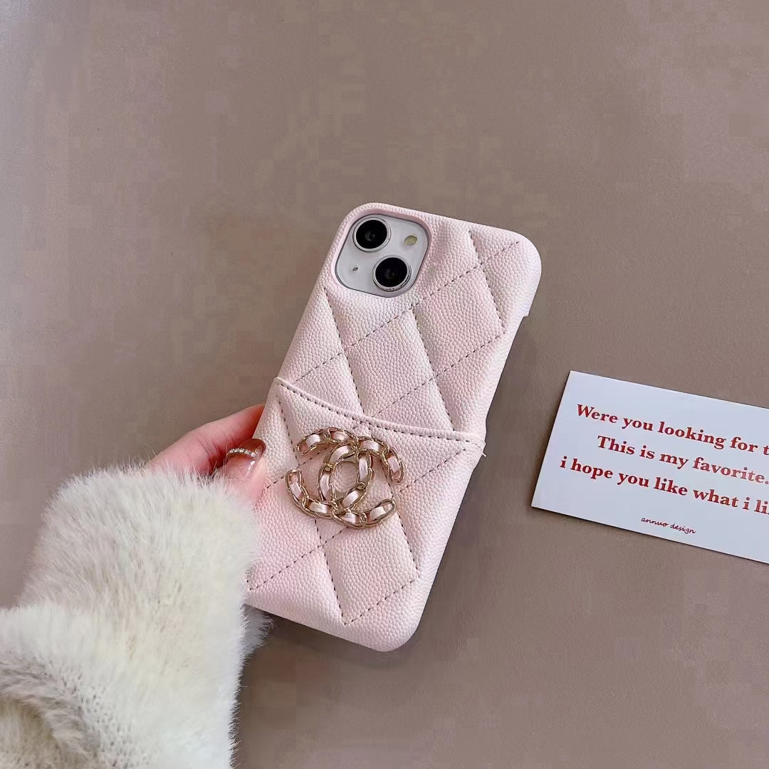 Luxury Quilted Pocket iPhone Case