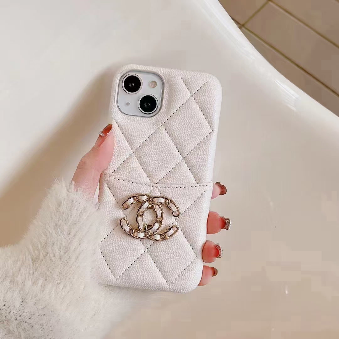 Luxury Quilted Pocket iPhone Case
