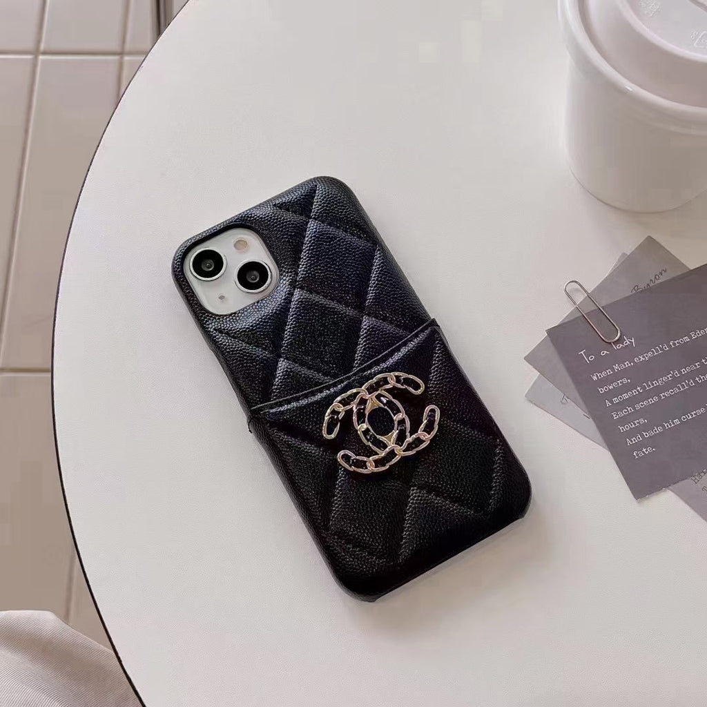 Luxury Quilted Pocket iPhone Case