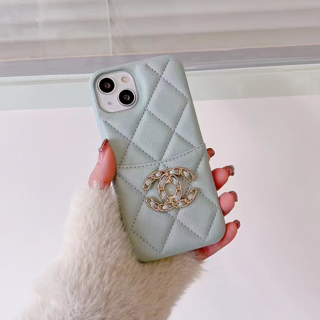 Luxury Quilted Pocket iPhone Case