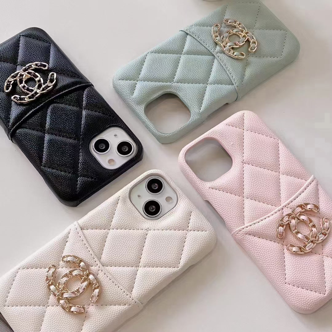 Luxury Quilted Pocket iPhone Case