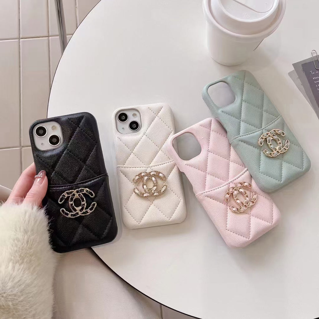 Luxury Quilted Pocket iPhone Case
