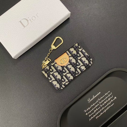 Chic Monogram Mini Pouches with Keychain Clips