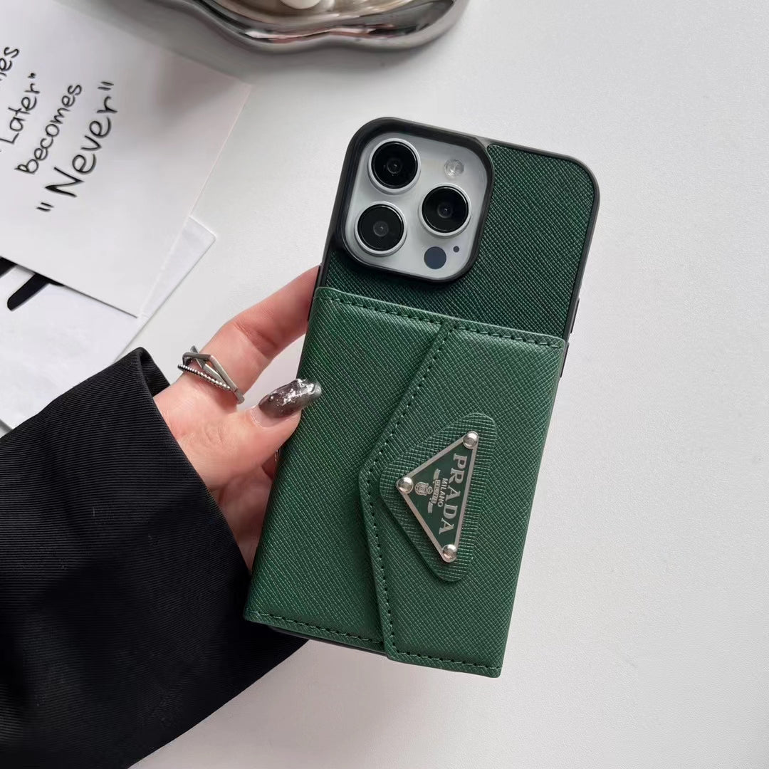 Elegant iPhone Case with Card Holder – Luxury Chic Design