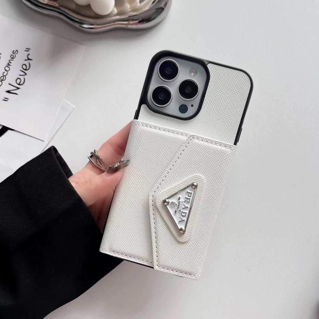 Elegant iPhone Case with Card Holder – Luxury Chic Design