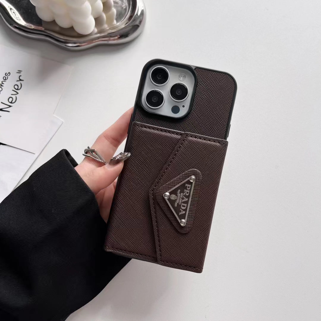 Elegant iPhone Case with Card Holder – Luxury Chic Design