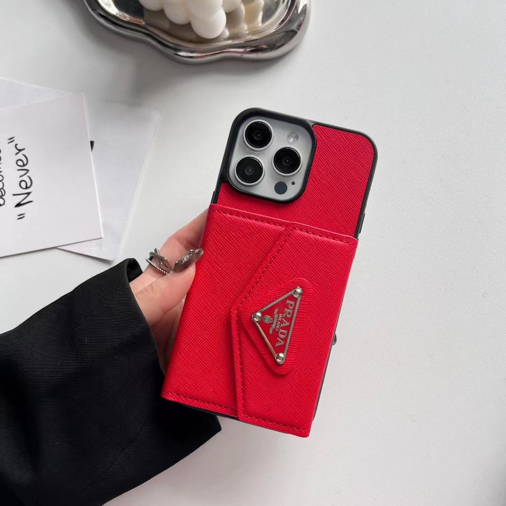 Elegant iPhone Case with Card Holder – Luxury Chic Design