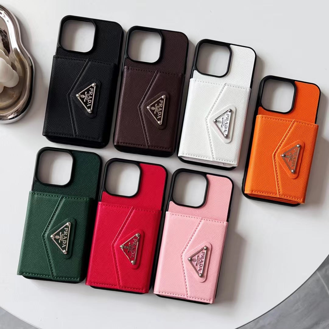 Elegant iPhone Case with Card Holder – Luxury Chic Design