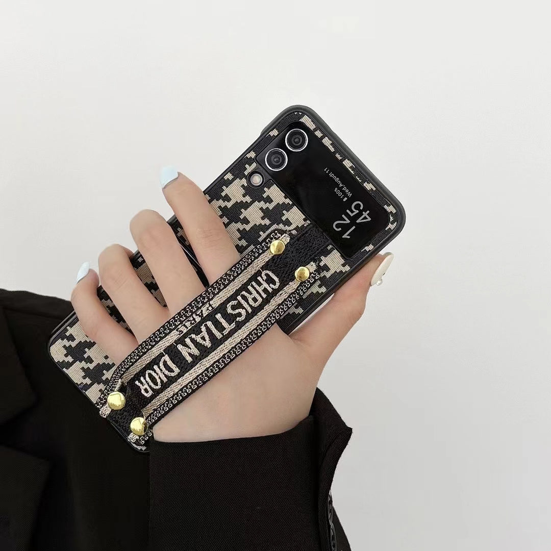 Inspired Design Luxury Z Flip Case with Strap