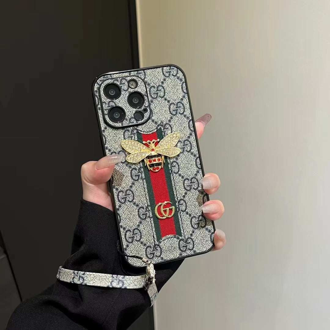 Luxury Phone Case with Elegant Hand Strap