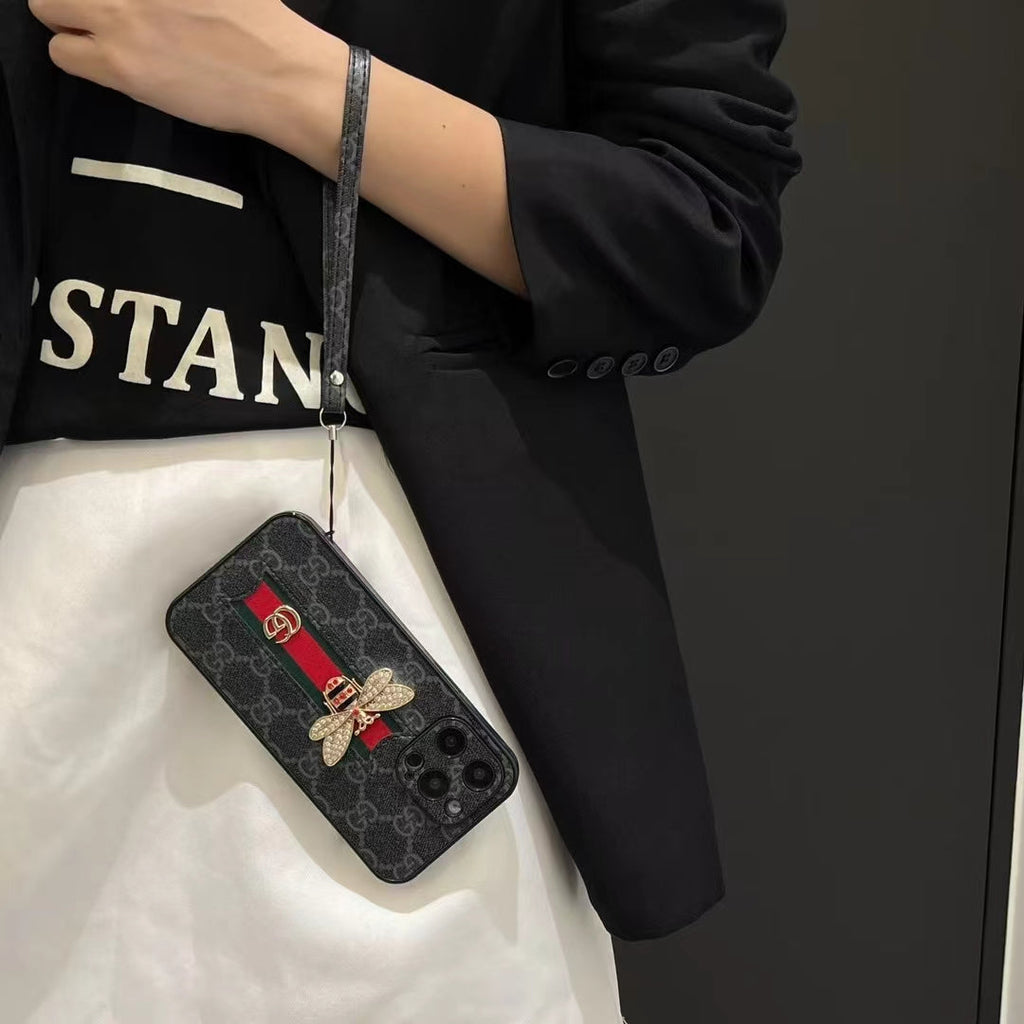 Luxury Phone Case with Elegant Hand Strap