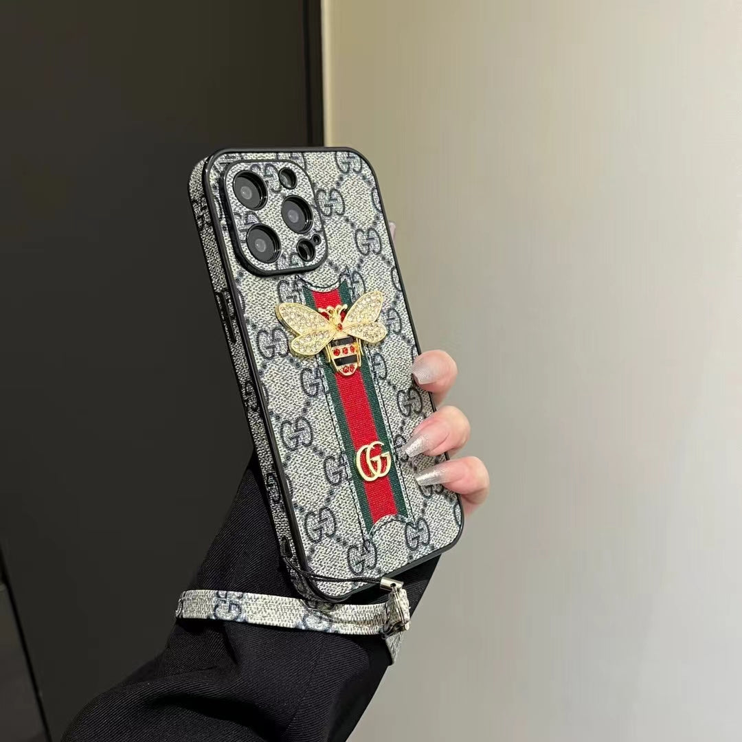 Luxury Phone Case with Elegant Hand Strap