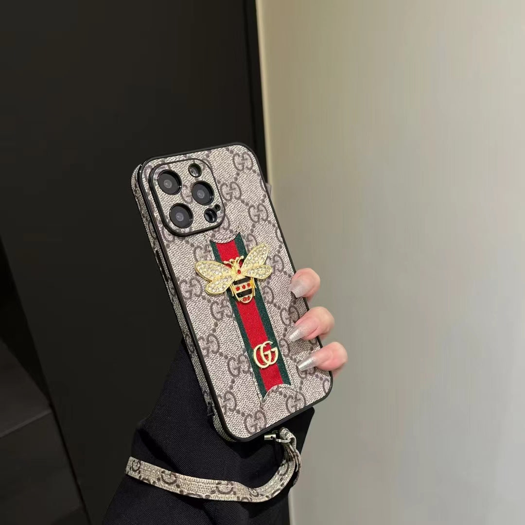 Luxury Phone Case with Elegant Hand Strap