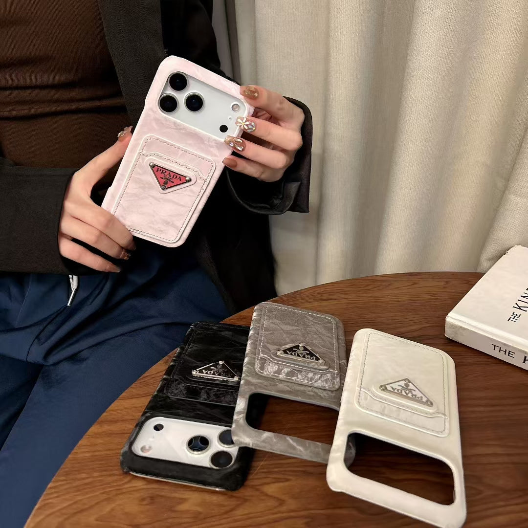 Luxury Monogram Phone Case with Card Holder