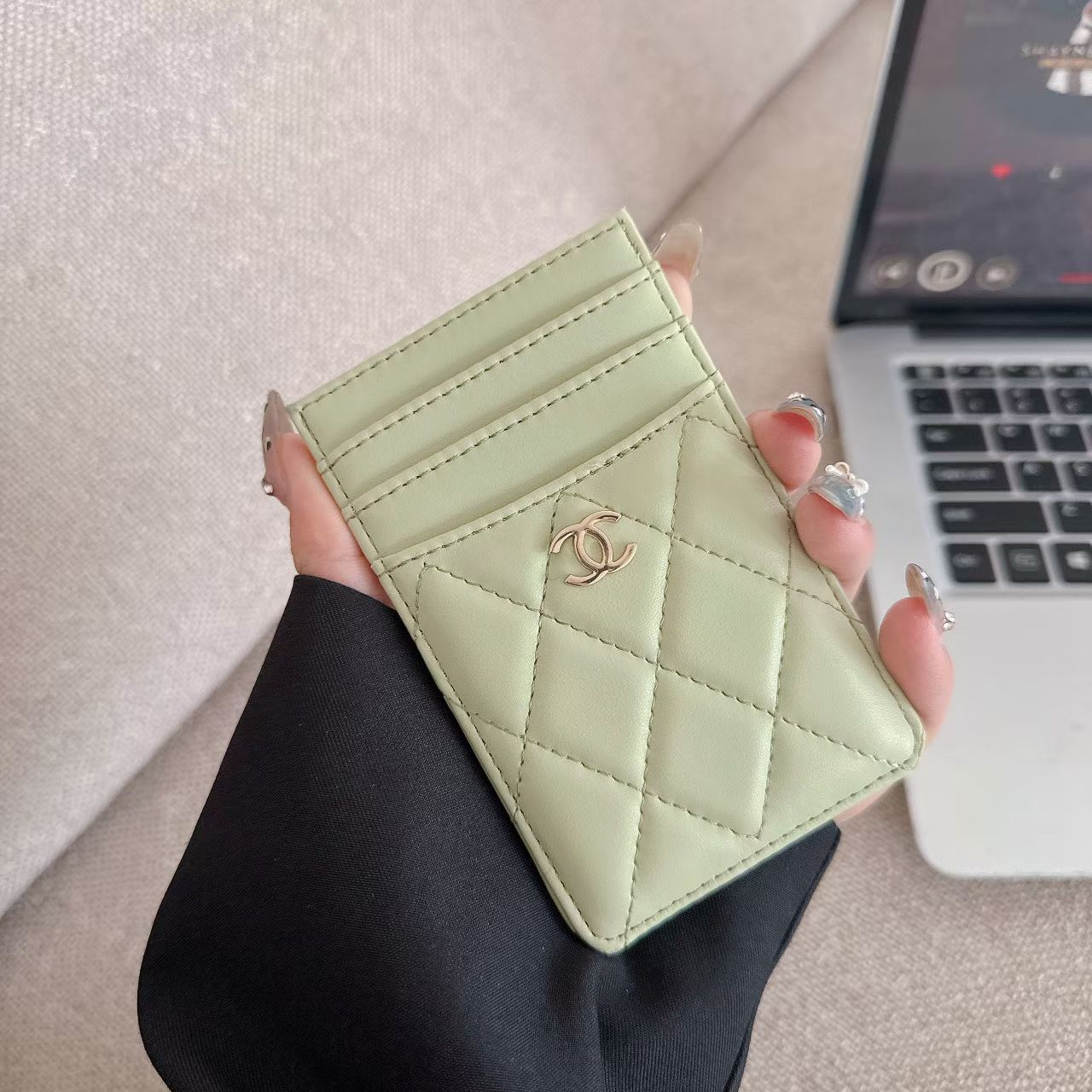 Luxury Quilted Slim Card Holder Wallet