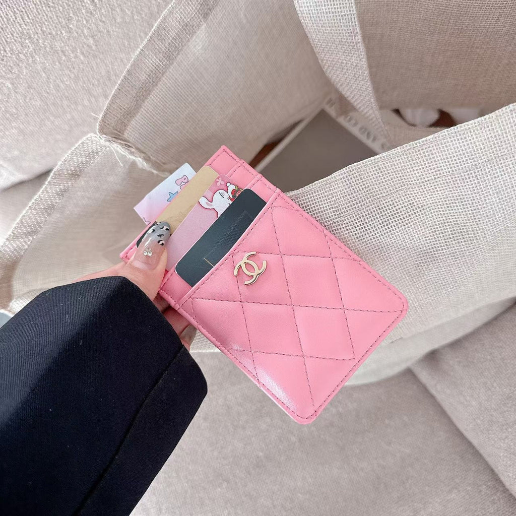 Luxury Quilted Slim Card Holder Wallet