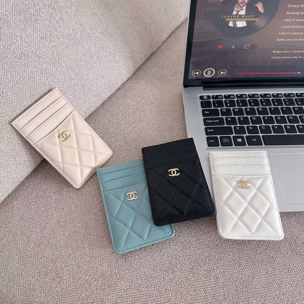 Luxury Quilted Slim Card Holder Wallet