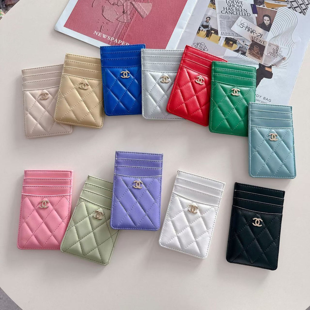 Luxury Quilted Slim Card Holder Wallet