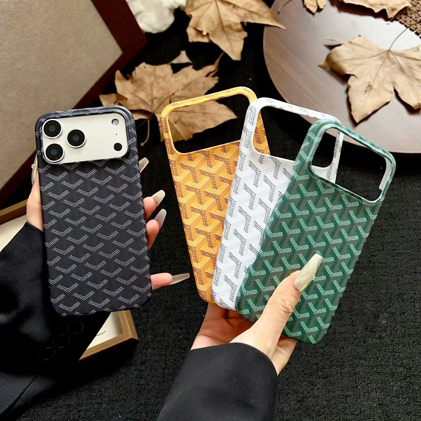 Luxury Woven Monogram Case – Elegant Slim Protective Design