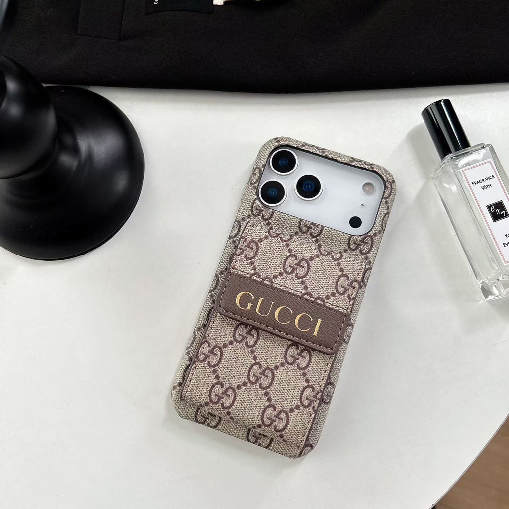 Premium Monogram Card Holder iPhone Case