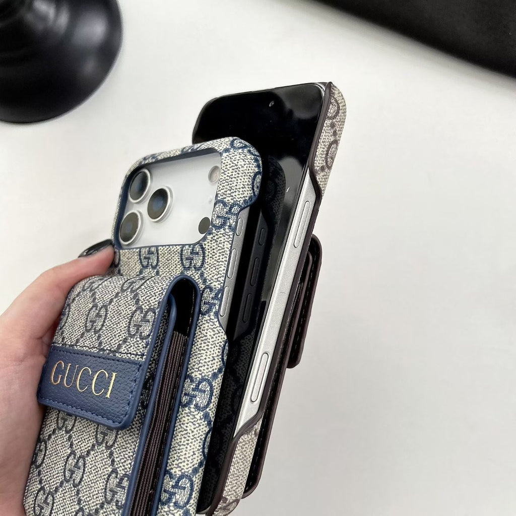 Premium Monogram Card Holder iPhone Case