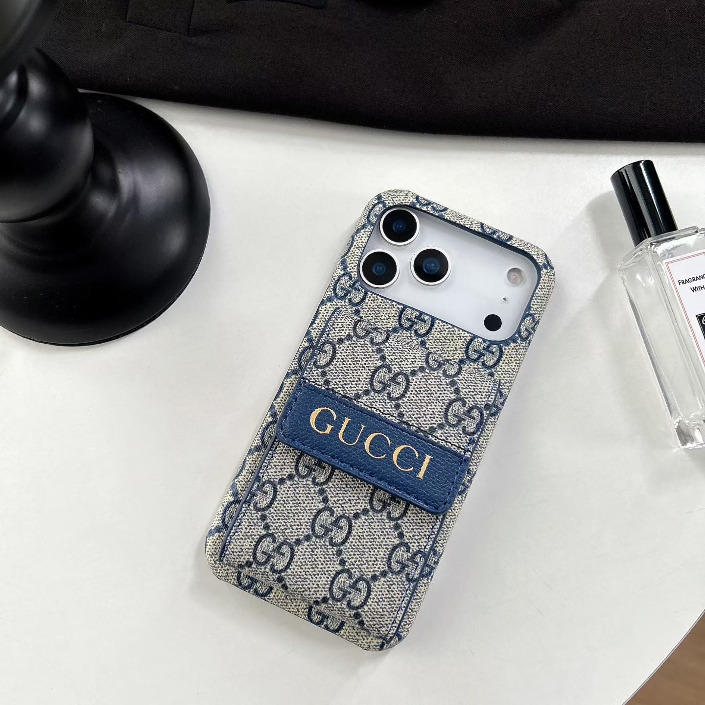 Premium Monogram Card Holder iPhone Case