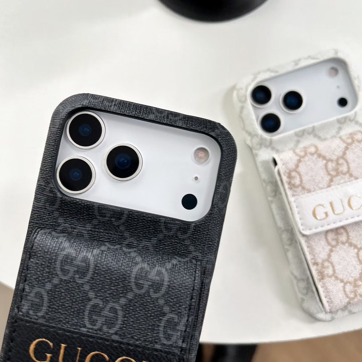 Premium Monogram Card Holder iPhone Case