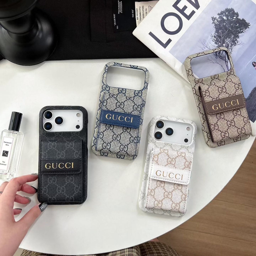 Premium Monogram Card Holder iPhone Case