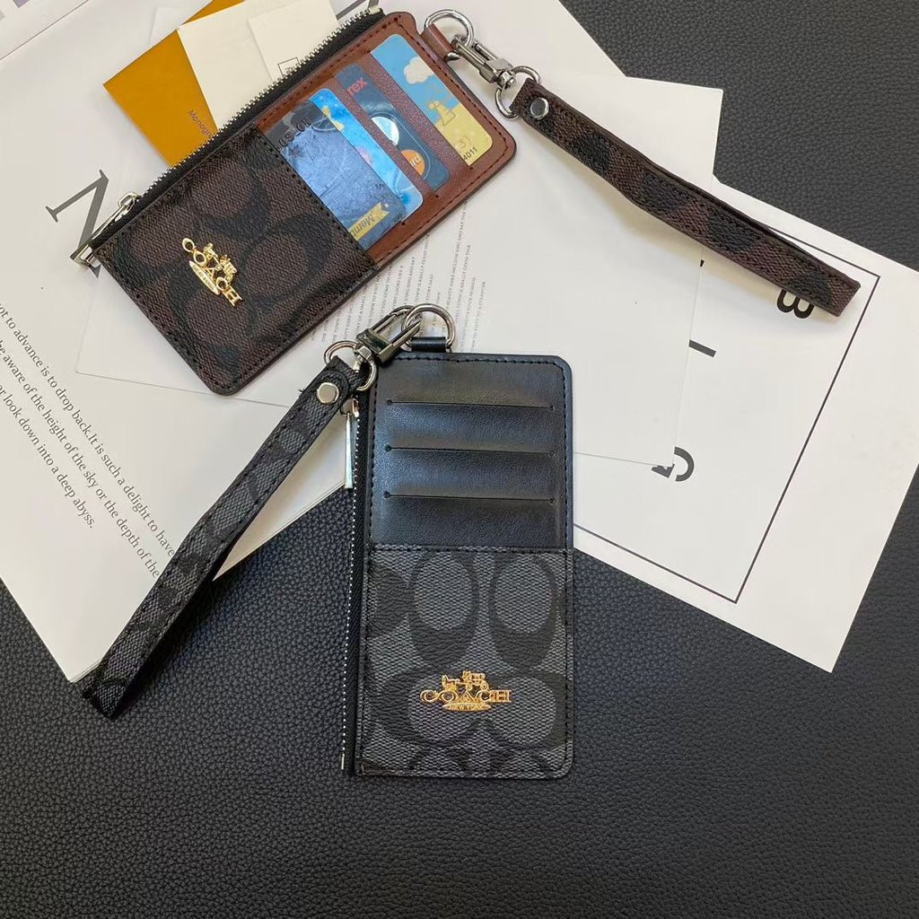Luxury-Inspired Card Holder Wallet – Multi-Slot Zipper Style