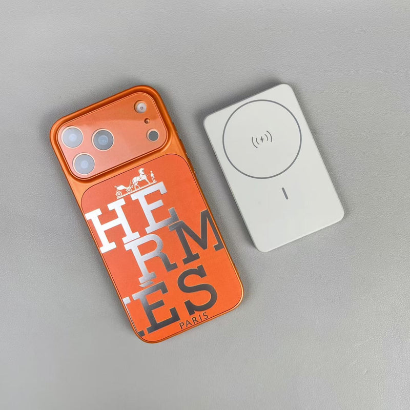 Luxury Orange iPhone Case - Premium Leather Protection