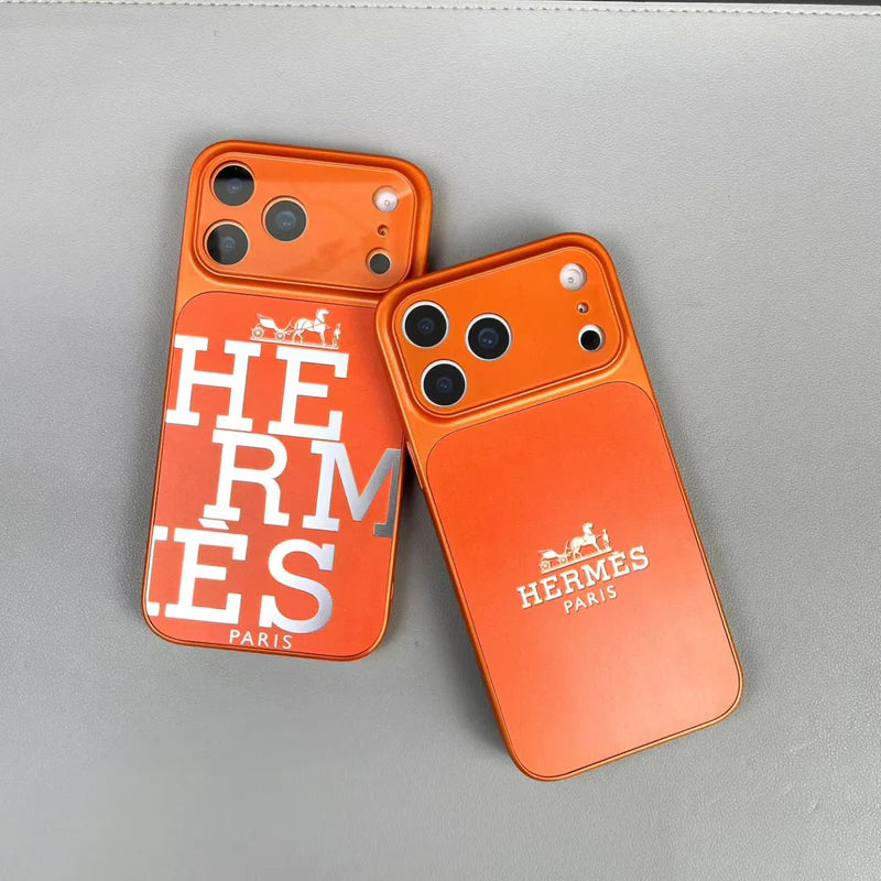 Luxury Orange iPhone Case - Premium Leather Protection