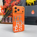 Luxury Orange iPhone Case - Premium Leather Protection