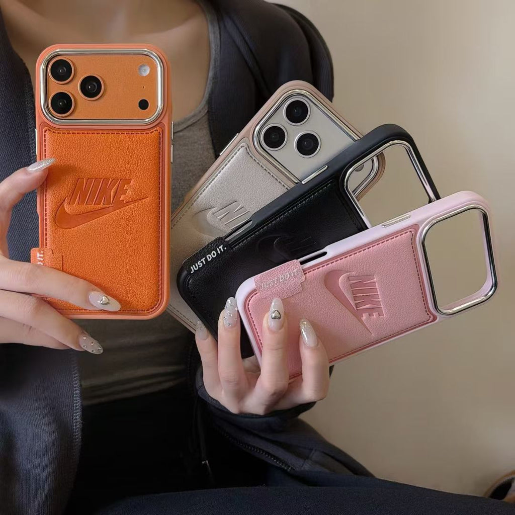 Sport-Inspired Card Holder iPhone Case with Camera Protection
