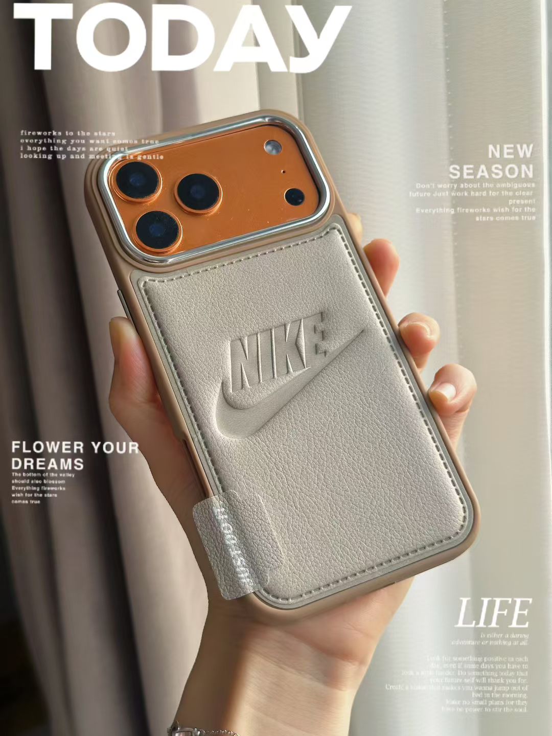 Sport-Inspired Card Holder iPhone Case with Camera Protection