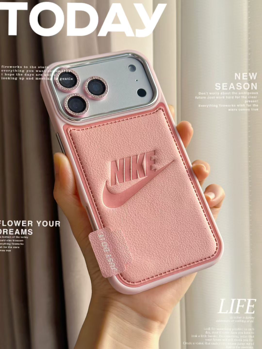 Sport-Inspired Card Holder iPhone Case with Camera Protection