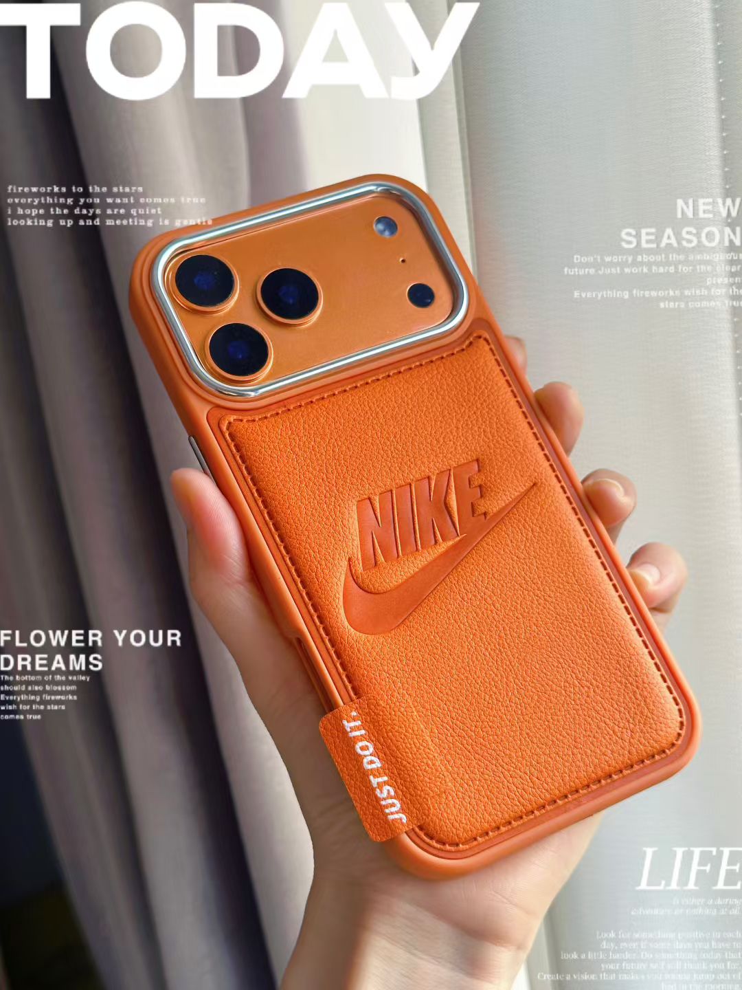 Sport-Inspired Card Holder iPhone Case with Camera Protection