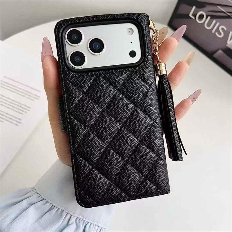Premium Leather Wallet Leather Crossbody Bag iPhone Case