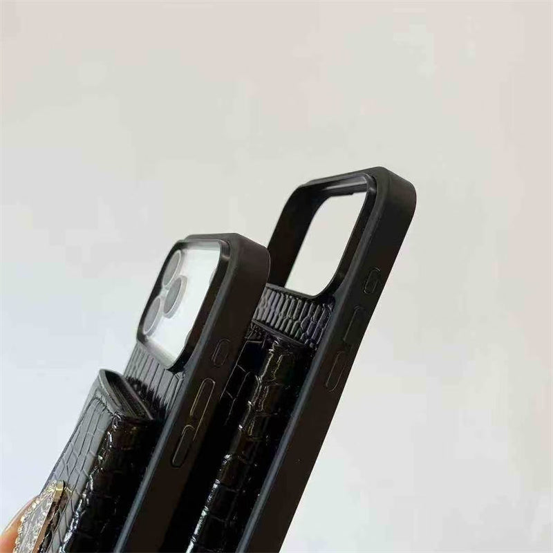 Elegant Phone Case with Card Holder For iPhone 12-17